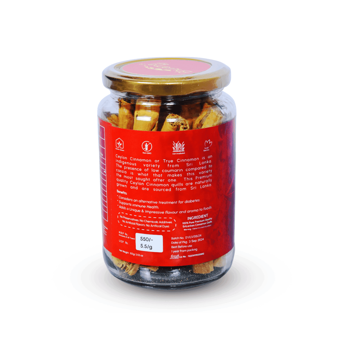 Ceylon Cinnamon Quills C5 Grade 100g - Image 3